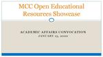 MCC Open Educational Resources Showcase